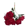 Red waxy rose branch artificial flowers are decorative floral arrangement materials Item Picture